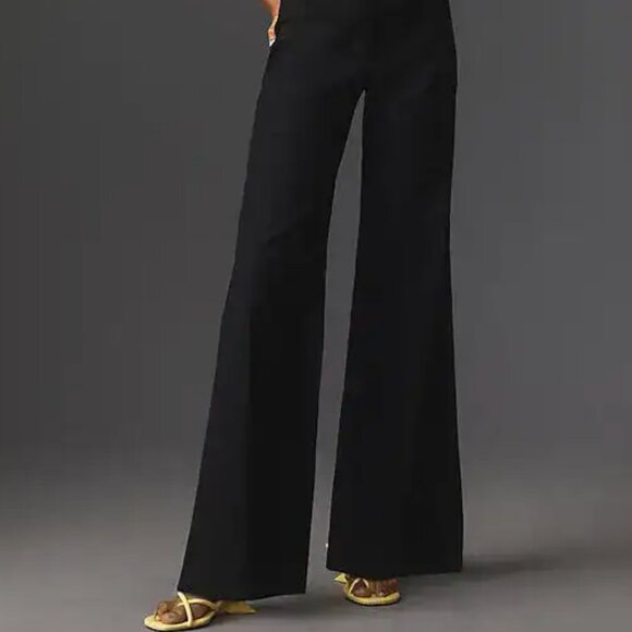 Maeve Anthropologie The Junie Jean Wide Leg Stretch Pants Black Plus Size 34 - Picture 4 of 14